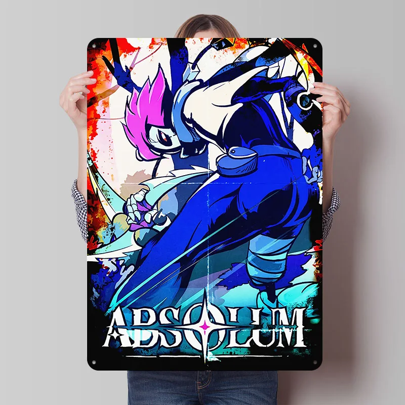 Absolut Game Art Poster: Personalisierte Vintage Metallschilder, Wandkunst, Retro Blechschild für Schreibtischdeko, Gaming-Raum-Dekoration, Gemütliches Zuhause