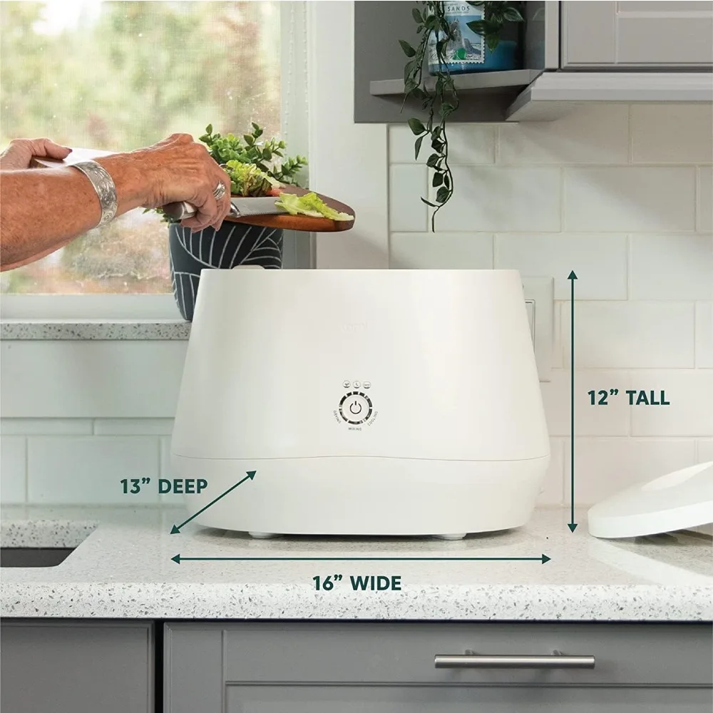 Electric Composter (45 Cycles), World’s First Smart Waste Kitchen Bin That Turns Waste into Natural Fertilizer with a Single