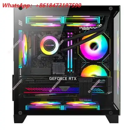 Hangjia S900/320 Sandstorm Sea View Room Computer Case Desktop Host M-ATX Water Cooled 240 Side Transparent Game