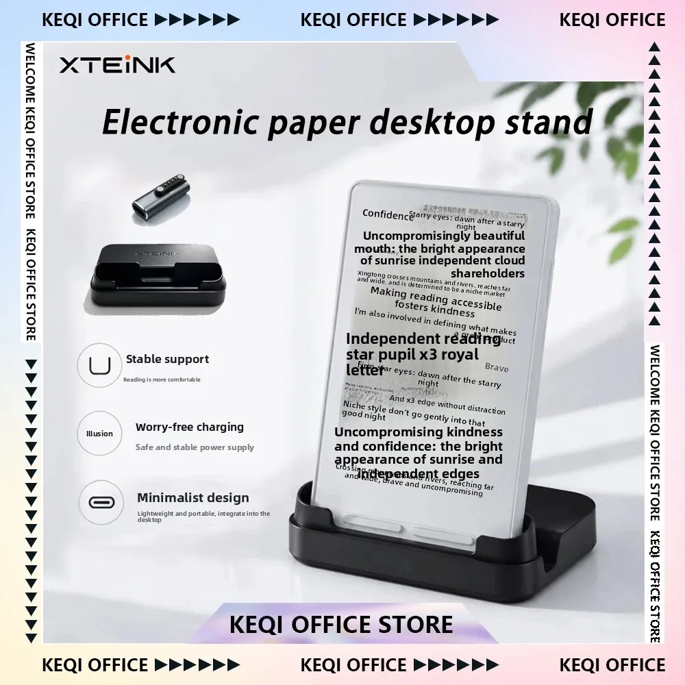 For XTEINK X3/X4 Pro E-Ink Reader, Portable Desktop Charging Dock & 65 Degree Tilted Reading Stand,3in1 Storage Cradle Gifts