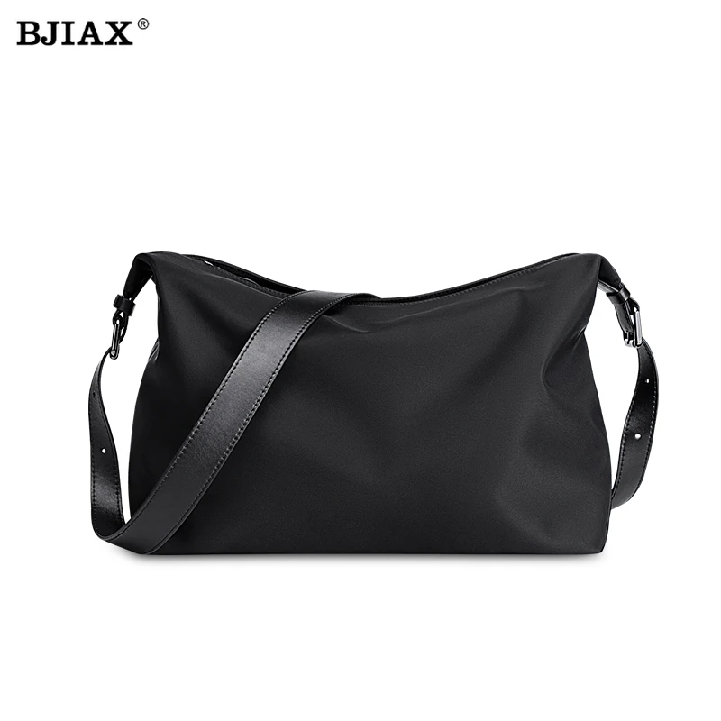 BJIAX Men Shoulder Bag Large Capacity Commuter Casual Men Bag Summer Black All-matching New Backpack Men Travel Satchel