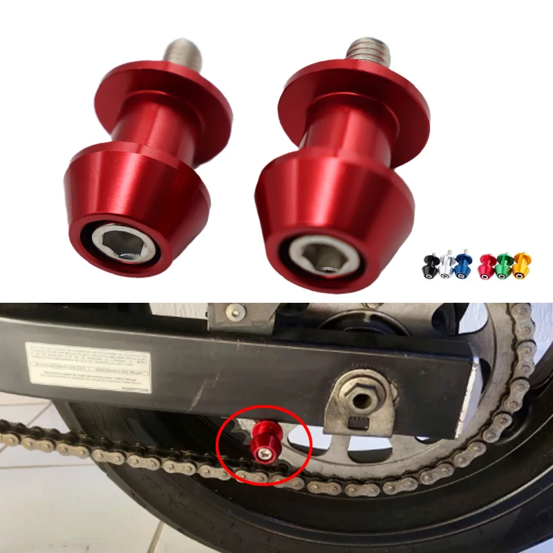 M8*1.25 Swingarm Swing Arm Spools Sliders Blot Universal Motorcycle Accessory M8 8MM Red Black Blue Black Green Silver Gold