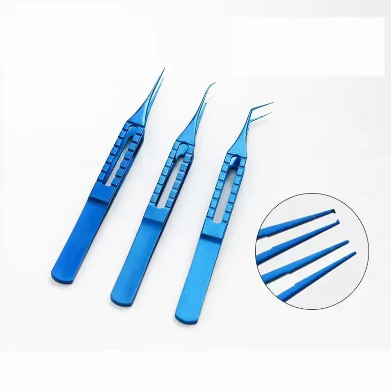 11.5cm Titanium Alloy FUE Forceps Hair Grafting Implantation Tweezers Eyebrow Beard Transplant Extraction