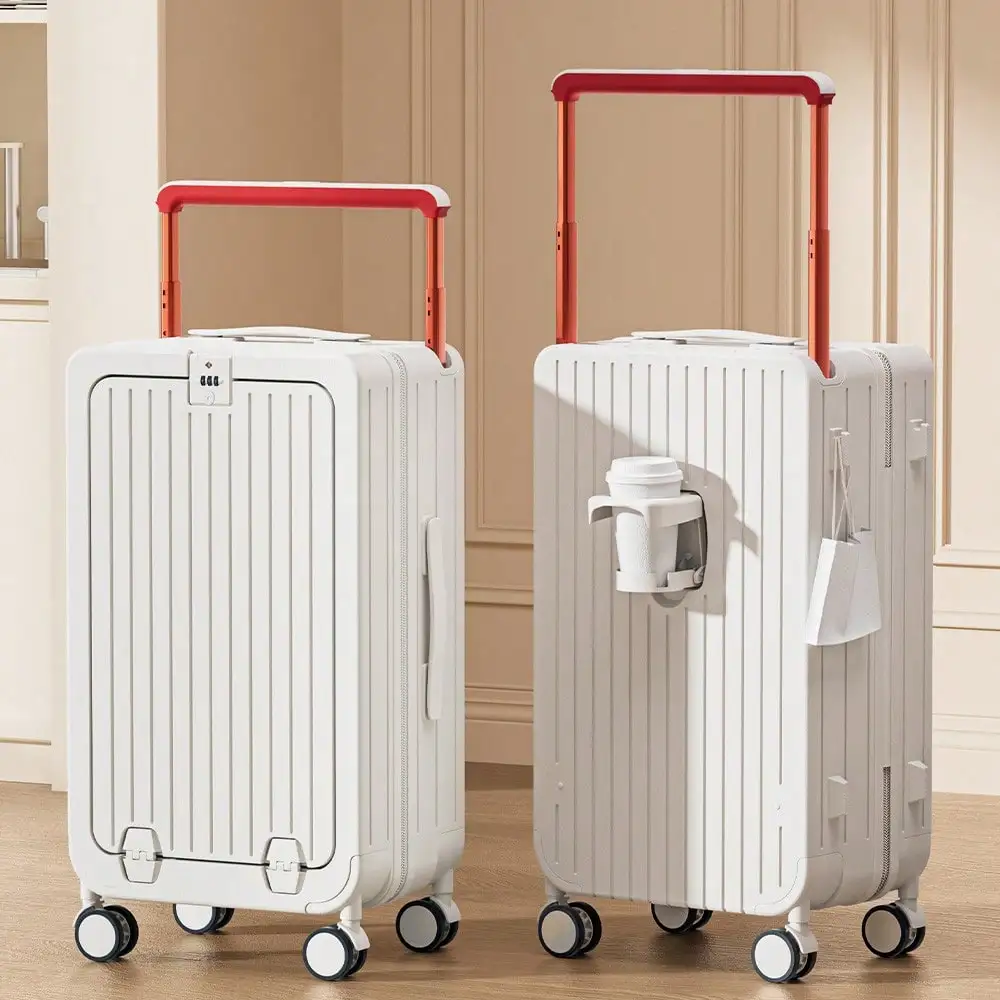 20/24-Inch Premium Hard-Shell Carry-On Suitcase,Checked Luggage Set With USB Port Luggage And Combination Lock, Smooth 360° Double Spinner Wheels