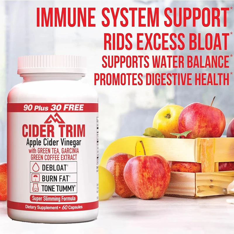 Natural apple cider vinegar capsules contain ginger, chili, and maple trees, and 60 vegetarian capsules promote digestive health