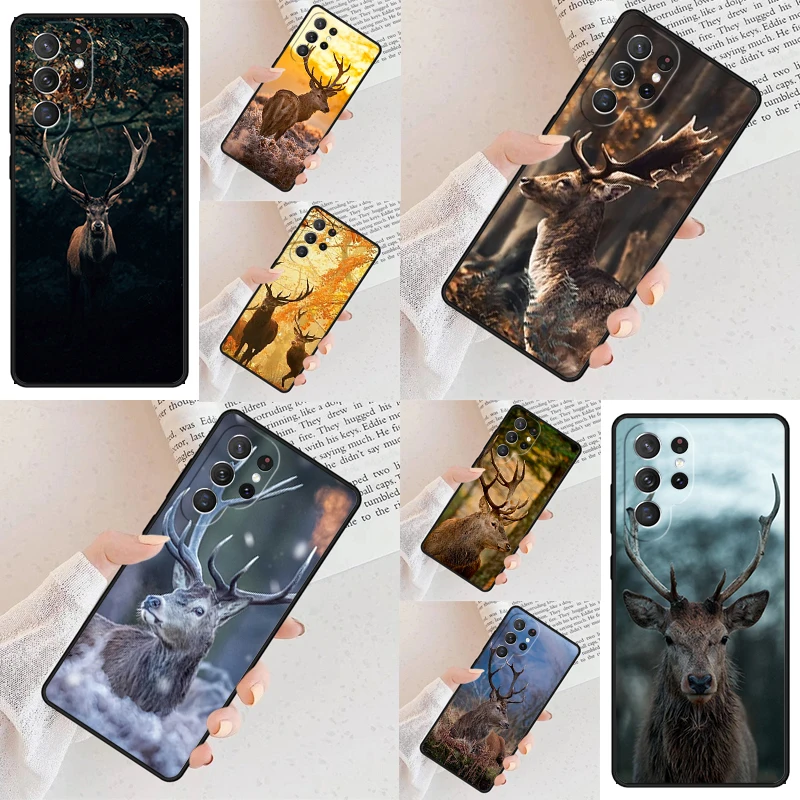 Deer Hunting Camo Phone Case For Samsung Galaxy S24 S23 S22 S21 Ultra S10 Note 10 Pro S20 Plus FE S9 S8 Cover