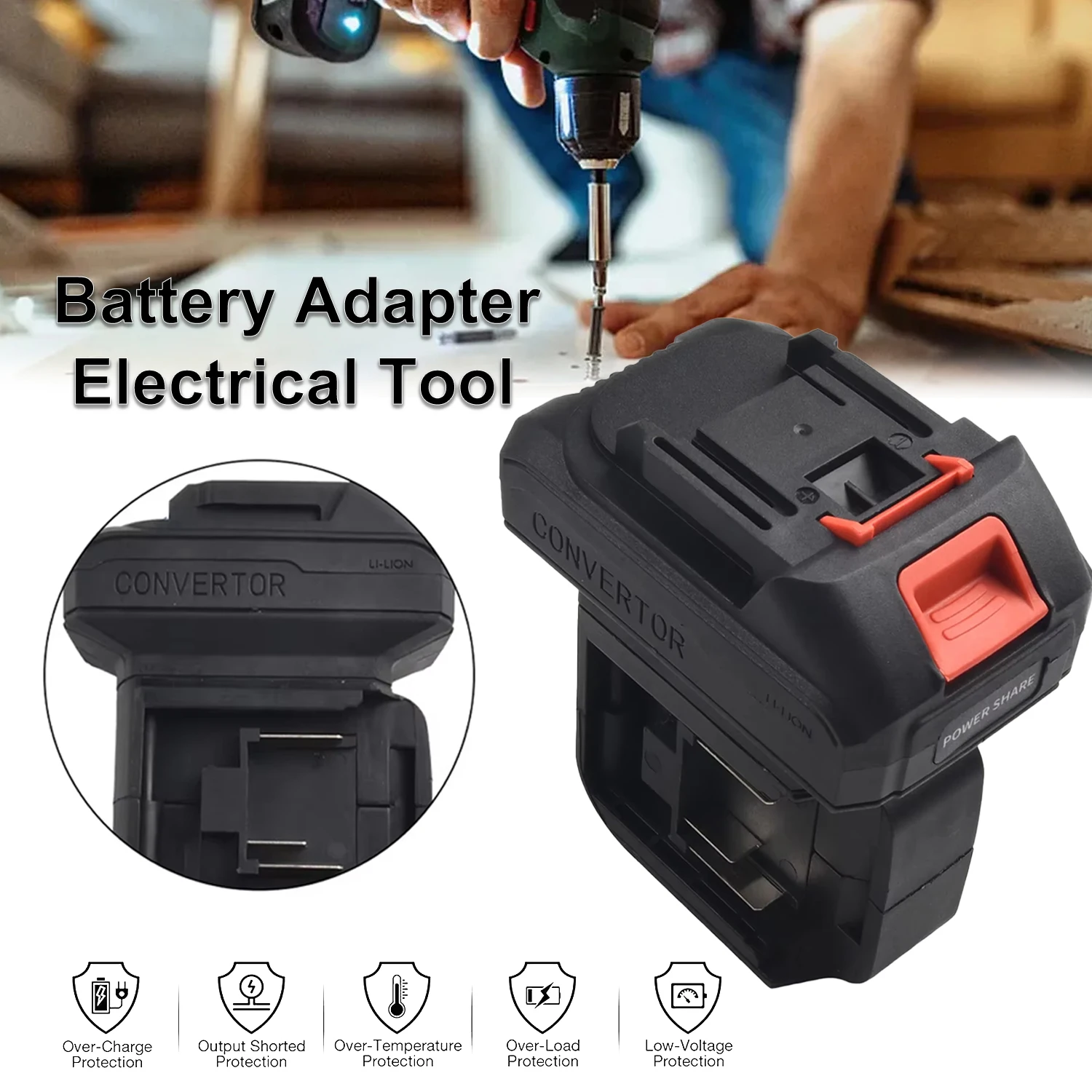 Newest Battery Converter for Makita Impact Drill Wrench Screwdrivers for 18V Battery Adapter Electrical Tool Accessory