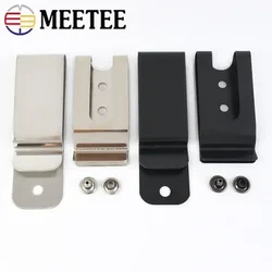 Meetee 4-20Pcs Metal Clips Buckle For Belt Purse Bag Spring Clasp Waist Loop Screw Holes Hooks DIY Keychain Hardware Accessories