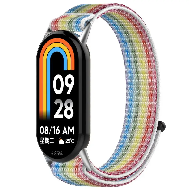 Nylon-Schlaufenarmband für Xiaomi Mi Band 9 8, Smartwatch-Armband, atmungsaktives Armband für Mi Band 9 8, NFC-Armband-Zubehör