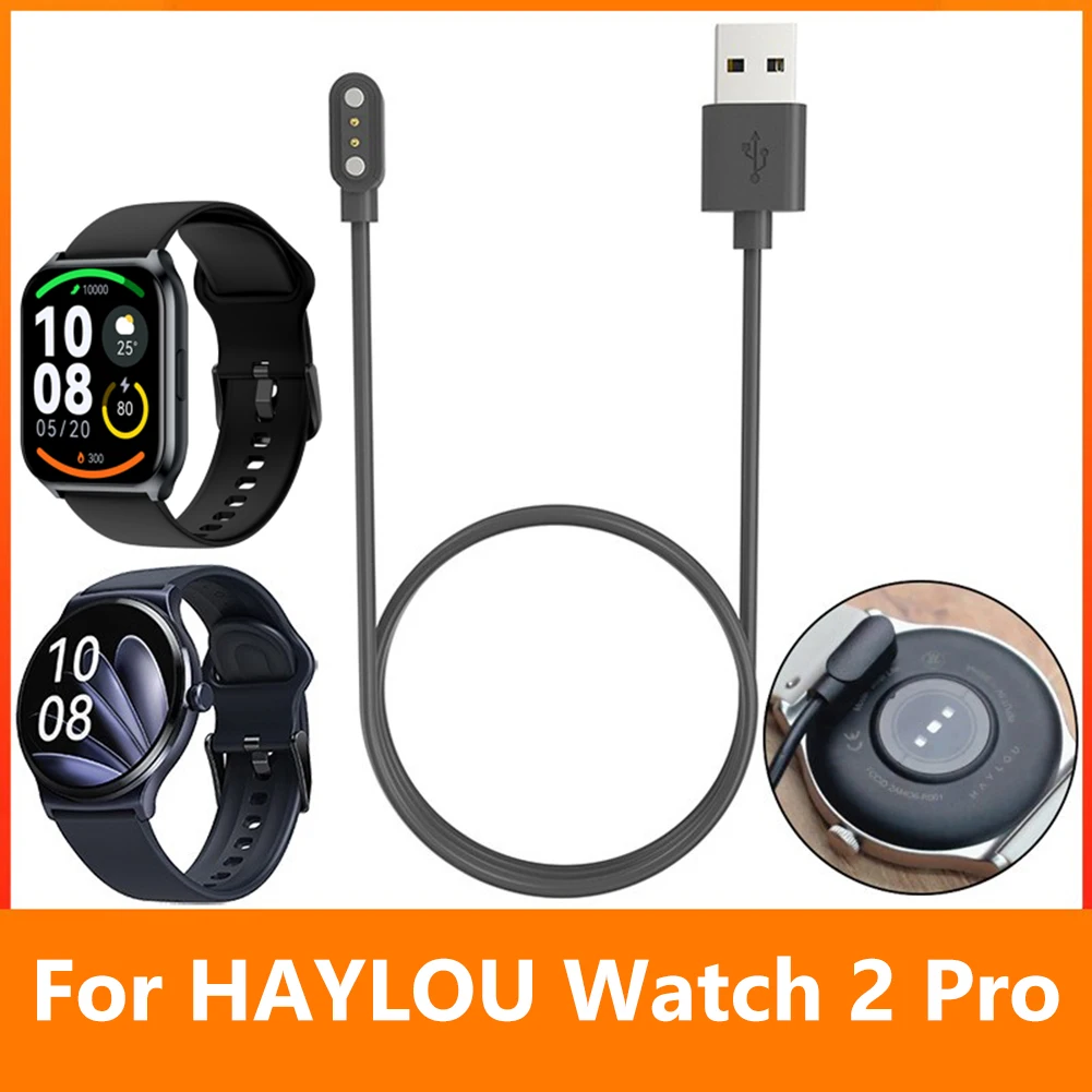 마그네틱 충전기 케이블 안전 USB 손목 시계 충전 케이블 교체 액세서리 HAYLOU Watch 2 Pro(LS02 Pro)/Solar Lite용