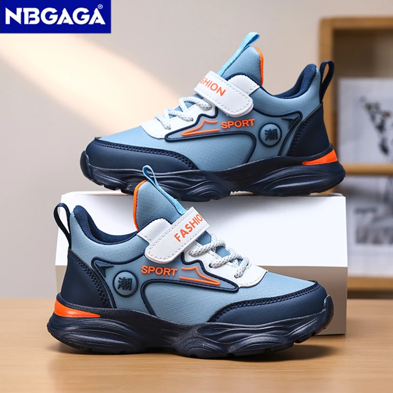 

Модные детские спортивные кроссовки, нескользящие для детей, удобные прогулочные кроссовки из искусственной кожи для мальчиков, уличные кроссовки