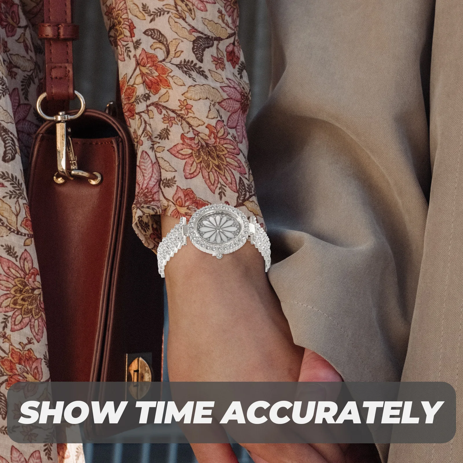 

Women Watch Rhinestone Decorative Quartz Wristwatch For Female Fashion Lightweight Adjustable Strap Elegant Casual Exquisite