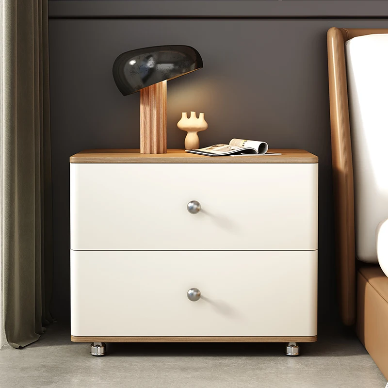 Modern Nightstand Bedroom with Hidden Secret Drawers Luxury Bedside Table Suit