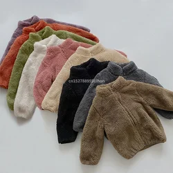 Crianças casacos de inverno 2024 novas crianças outerwear menino jaqueta de lã quente do bebê meninas jaquetas para outono primavera crianças roupas