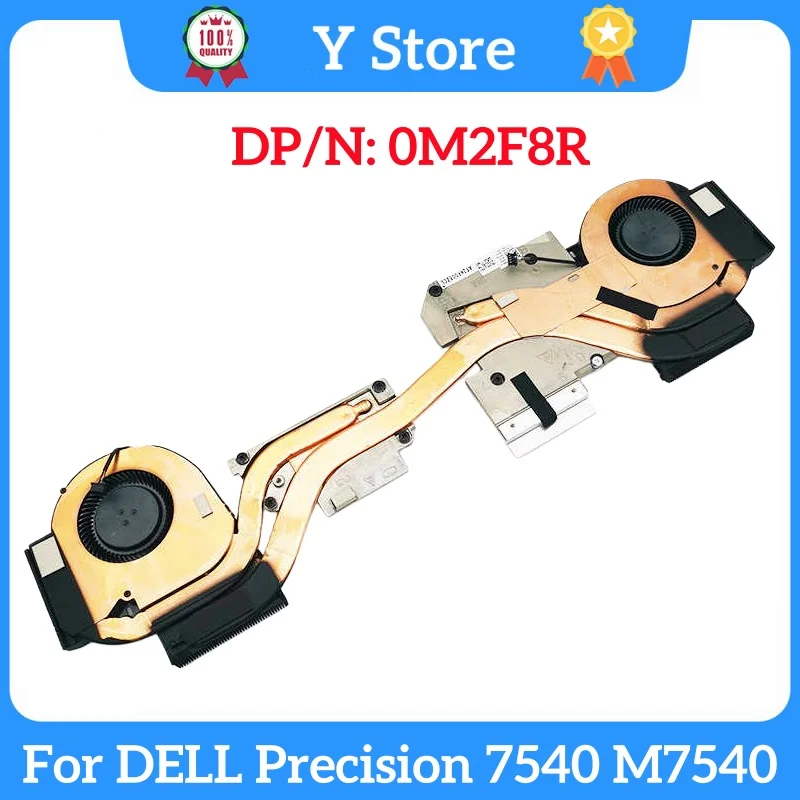 Y store 0m2f8r novo original para dell precisão 7540 m7540 ventilador de refrigeração do portátil ventilador refrigerador NV-256 m2f8r CN-0M2F8R navio rápido