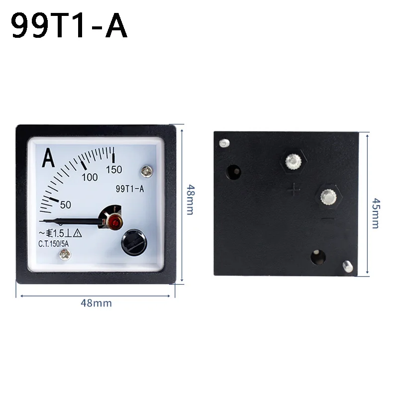 Zeiger Typ Wechselstrom Ampere meter 99 t1 1a ~ 600a Analog Panel Ampere meter Messgerät Ampere Strom messer