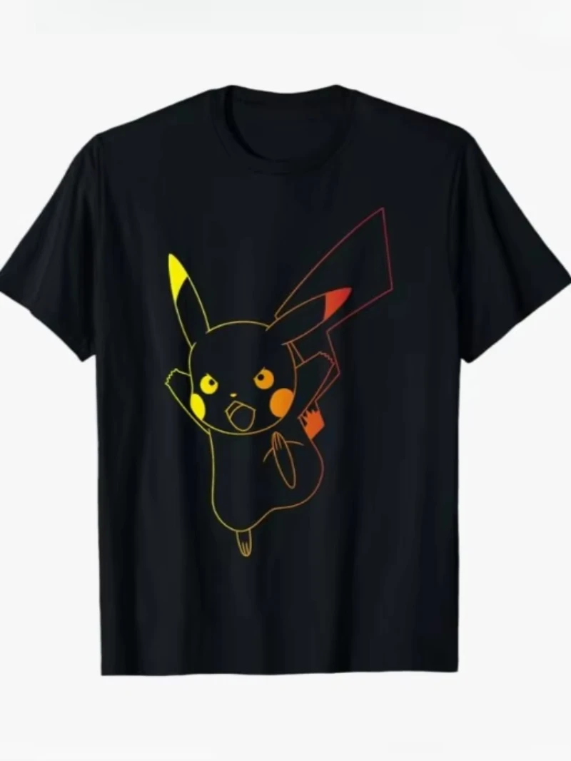 

Новая летняя футболка с принтом покемонов 2025 года — свободный и модный топ для мужчин и женщин — уличная одежда Y2k 091508.