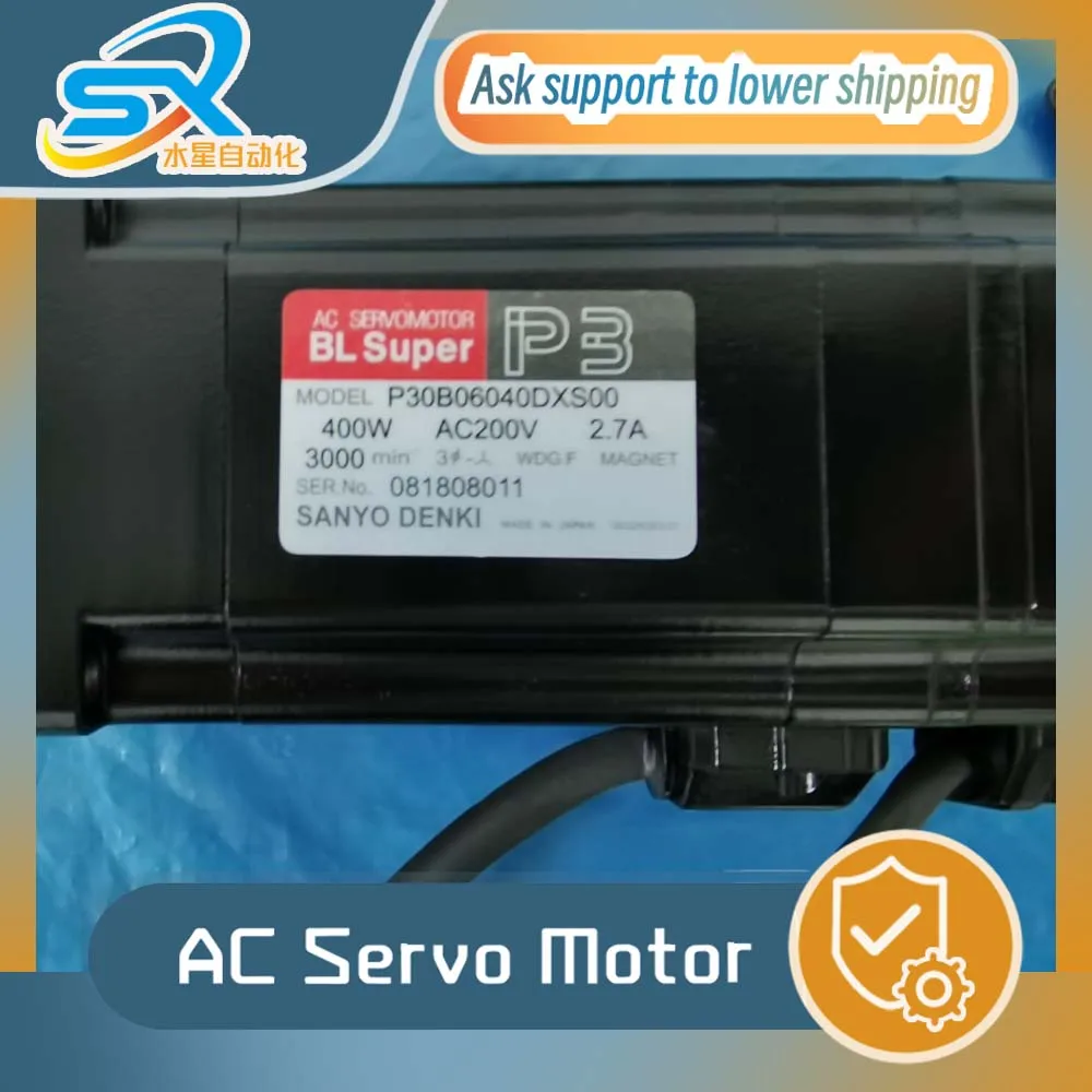 SANYO DENKI 100% Genuine Servo Motor P30B06040DXS00 400w Good condition Works Well Please inquire about the price.