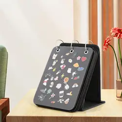 360° Rotating Badge Storage Calendar Stand Multi-Functional Pin Display Jewelry Organizer for Stores Birthday Gift Office Craft