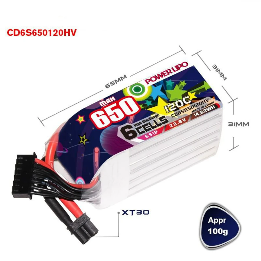 CD2S-6S650120HV 650MAH 2S 3S 6S 120C akumulator litowy wysokiego napięcia