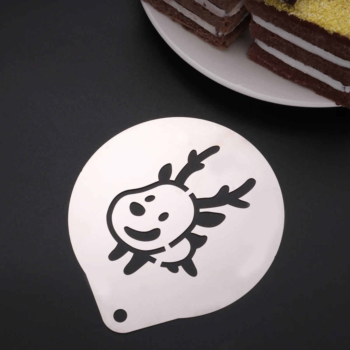 

Stainless Stencil Mold Cupcake Cookie Decoration Cappuccino Latte Art Baking Tools Easy Clean Reusable Kitchen