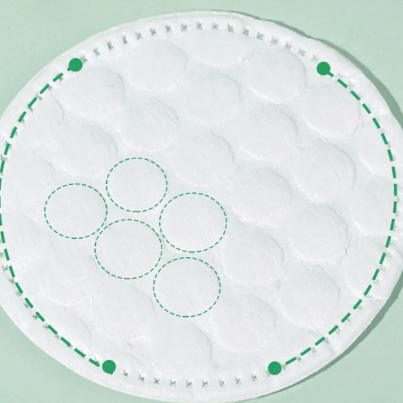 100枚入り ソフトで通気性の良い円形メイク落としパッド 両面パールテクスチャコットン 毎日の顔の洗浄に