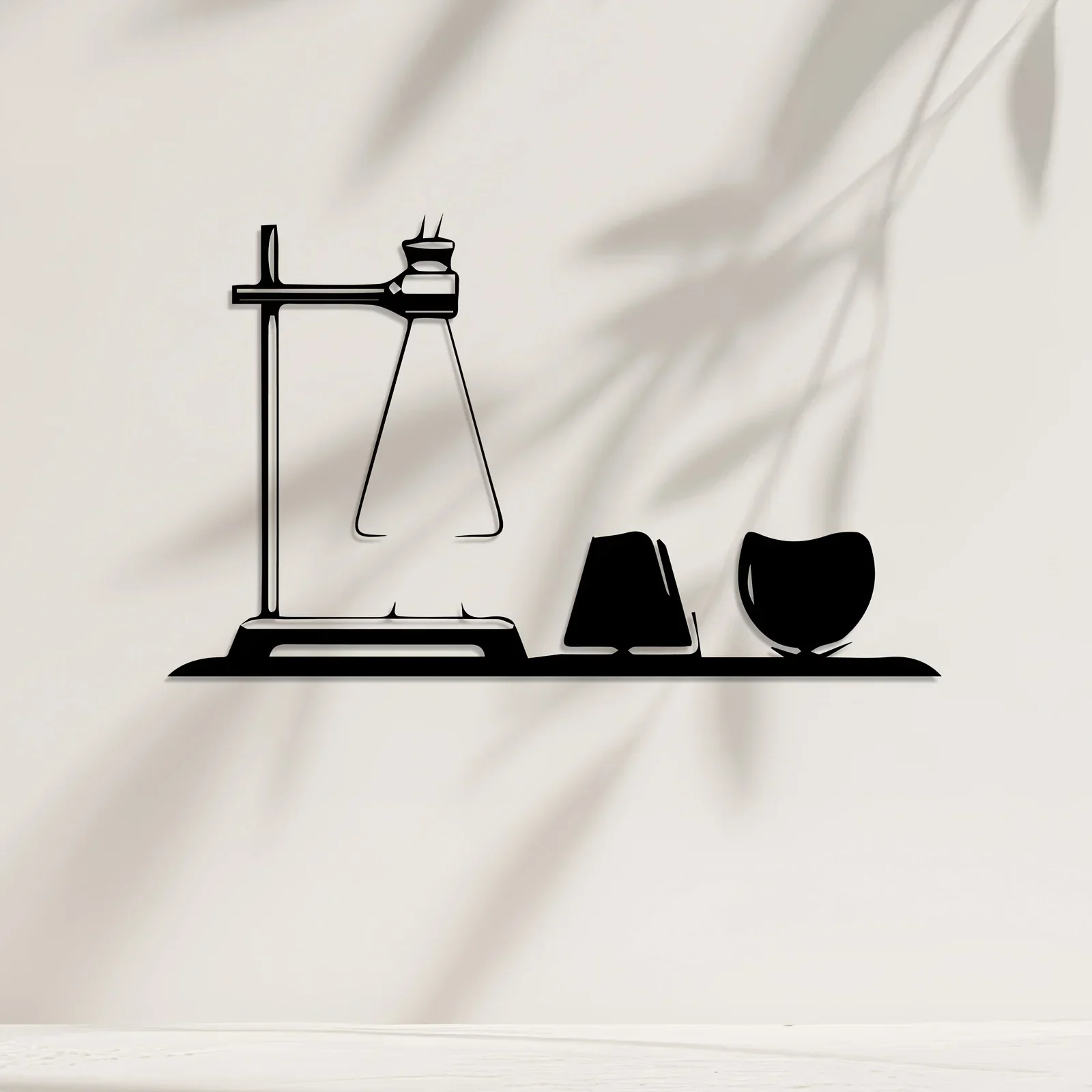 1pc Science Educator Metal Wall Art, Iron Decor with Lab Glassware & Chalkboard, Gift for Graduation & Teacher's Day