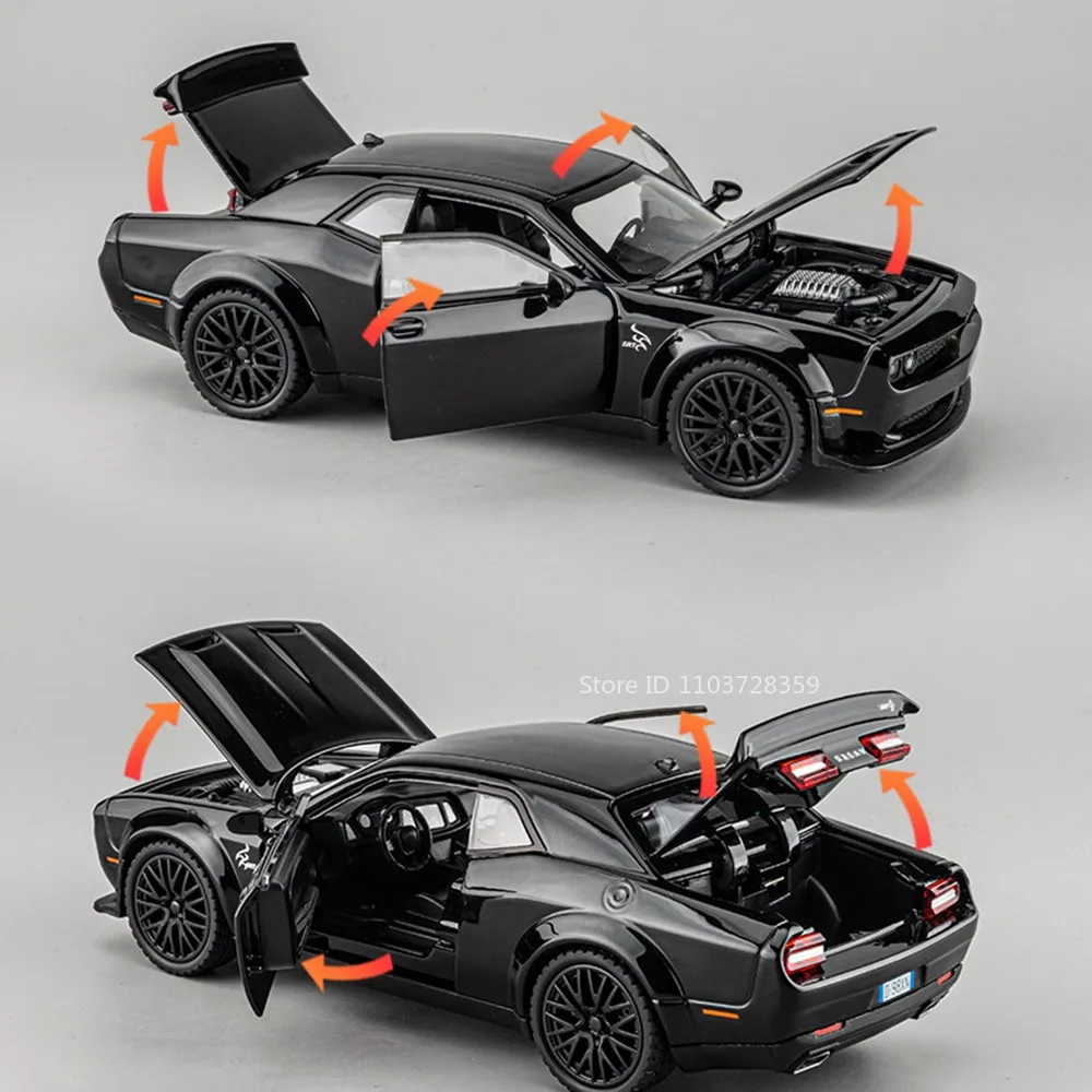 1:32 充電器ヘルキャット車のおもちゃミニチュアモデル合金ダイキャストサウンドライトドアオープンプルバック衝撃吸収男の子のためのギフト