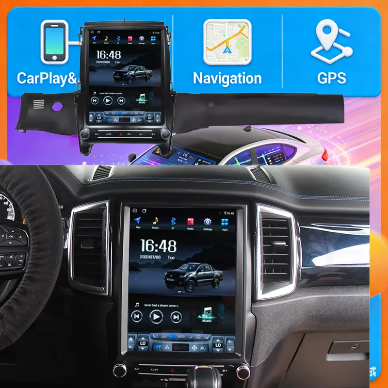 

Для Ford Ranger 2015-2020: Автомобильный Bluetooth Android 14 Carplay Мультимедийный GPS-навигатор с радиоприемником и головным устройством