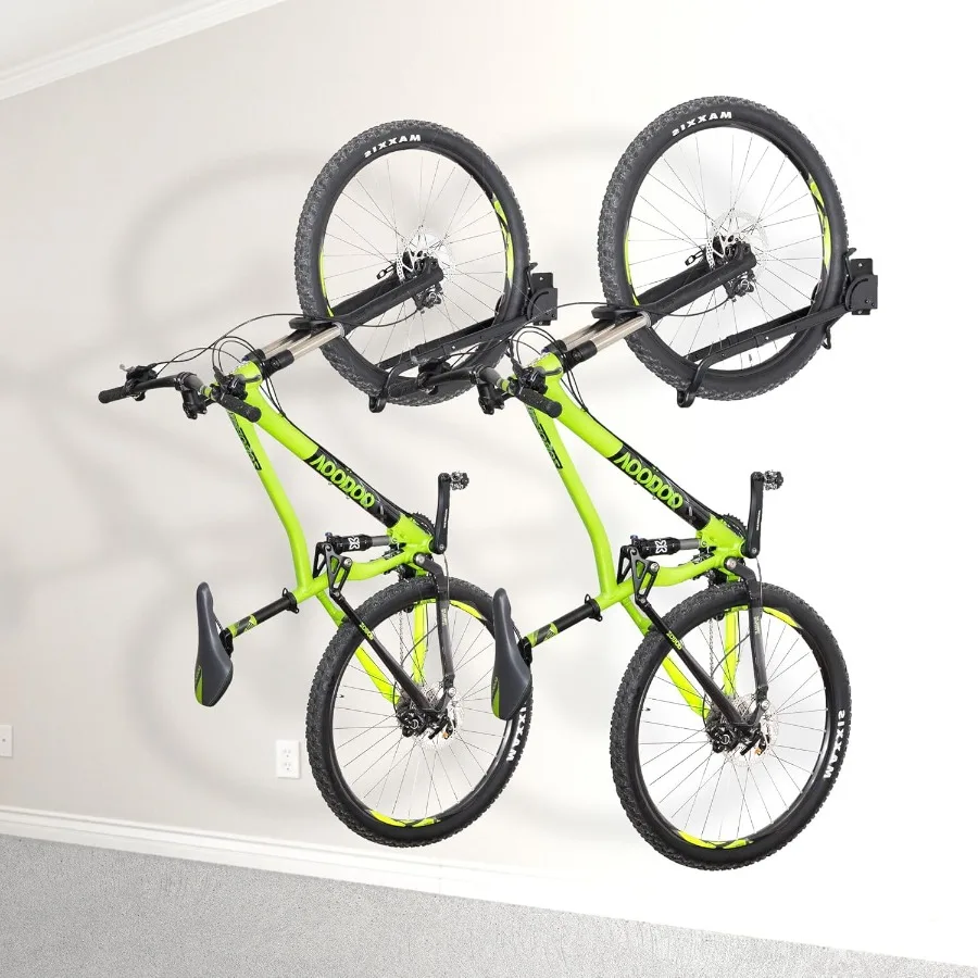 

Поворотная настенная стойка для велосипеда CyclingDeal, вертикальная регулируемая складная стойка для парковки велосипеда с держателем колеса, идеально подходит для MTB 2029 г.