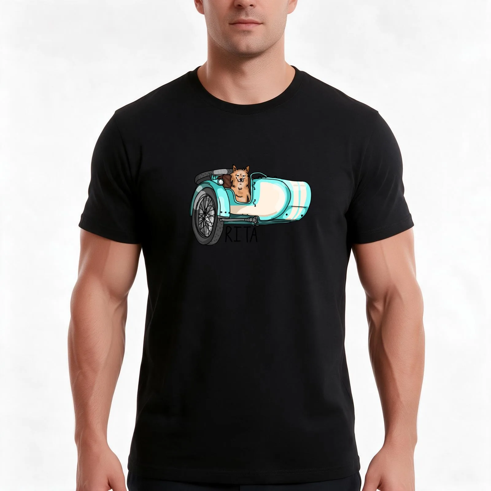 Old Rita T-Shirt, Summer Casual Cotton Tee, Oversized Streetwear Tops, Vintage Graphic Print, Loose Fit Short Sleeve