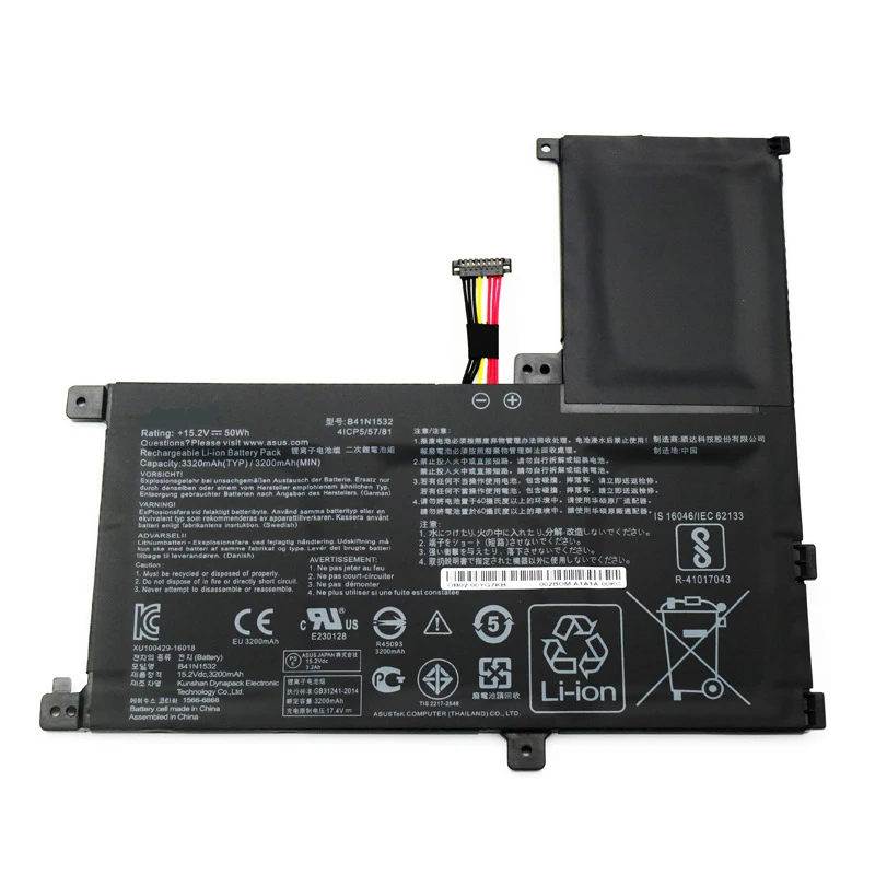 

B41N1532 0B200-02010100 Laptop Battery for ASUS ZenBook Flip Q504U Q504UA Q504UAK UX560 UX560UA UX560UAK Q534UA 15.2V 50Wh