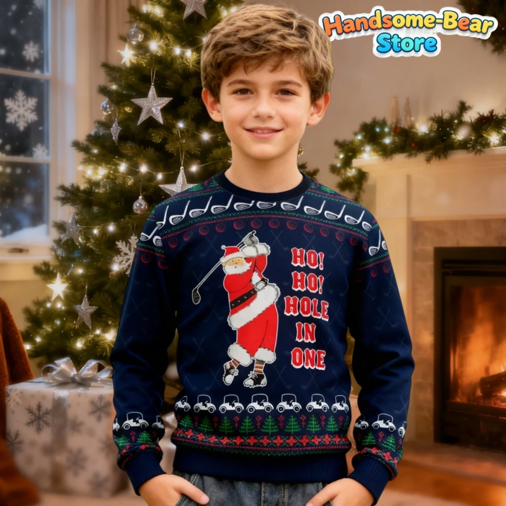 Santa Claus Funny Christmas Kids Hoodies Fashion Sports 3D Print Sweatshirts New Year Festival Merry Christmas Gift Hoodies Tops