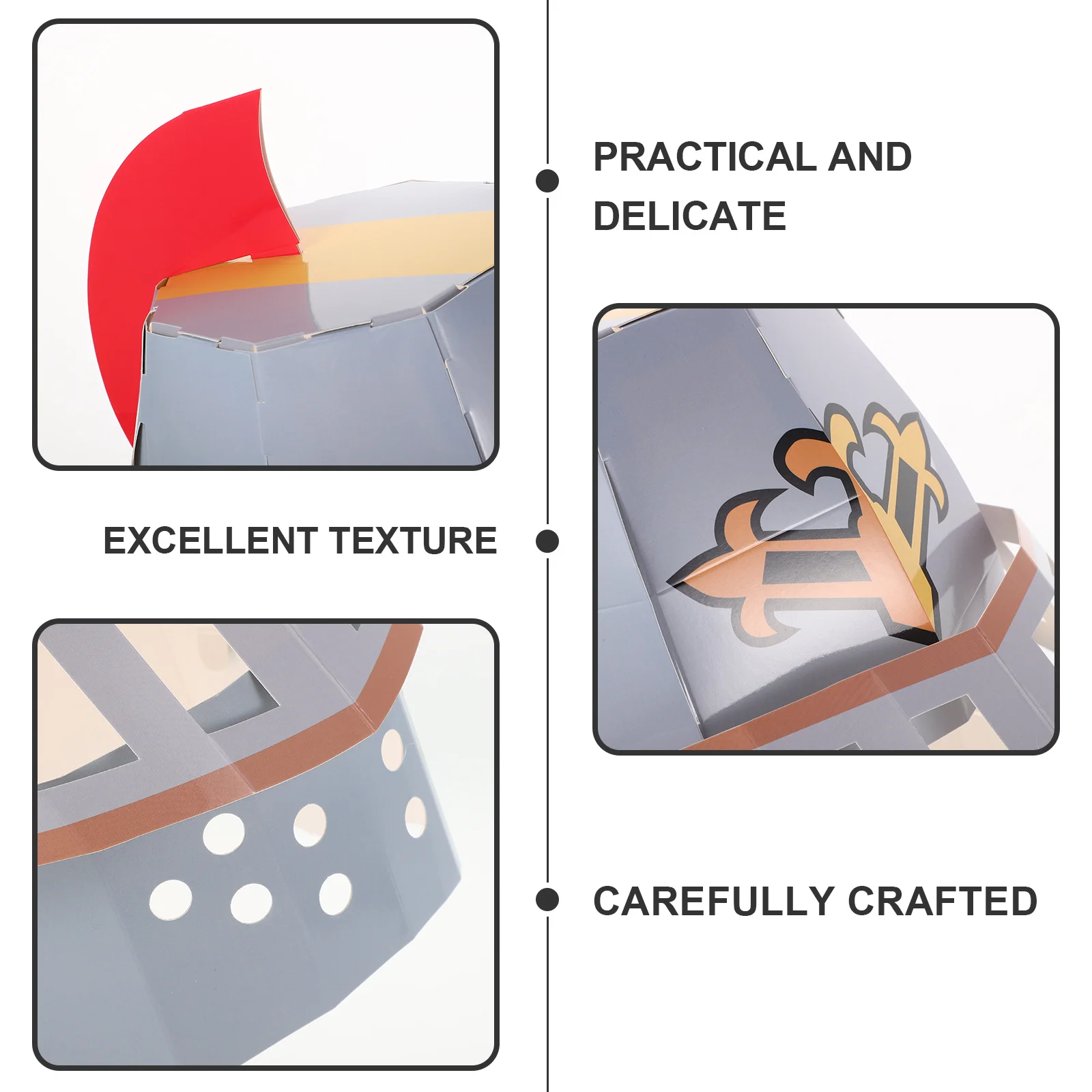 1 stks Papier Ridder Voor Kinderen Diy Craft Masker Middeleeuwse Partij Maskerade Kostuum Accessoire Ademend Veilig Ontwerp