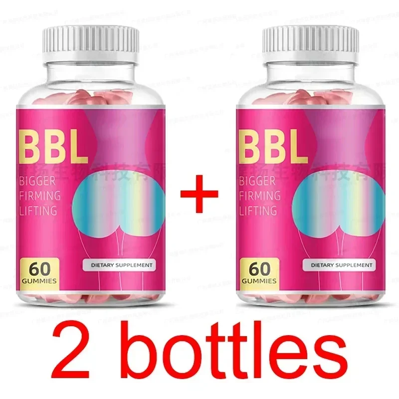 

2 bottles of BBL buttock lifting gummies enhance bone health improve immunity provide energy for beauty and skincare