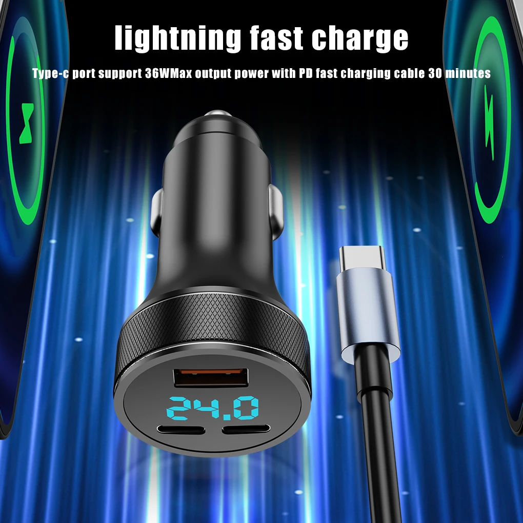 Advanced Technology USB Car Adapter - Sleek Appearance Enhanced Performance Car Recharger Car Recharger