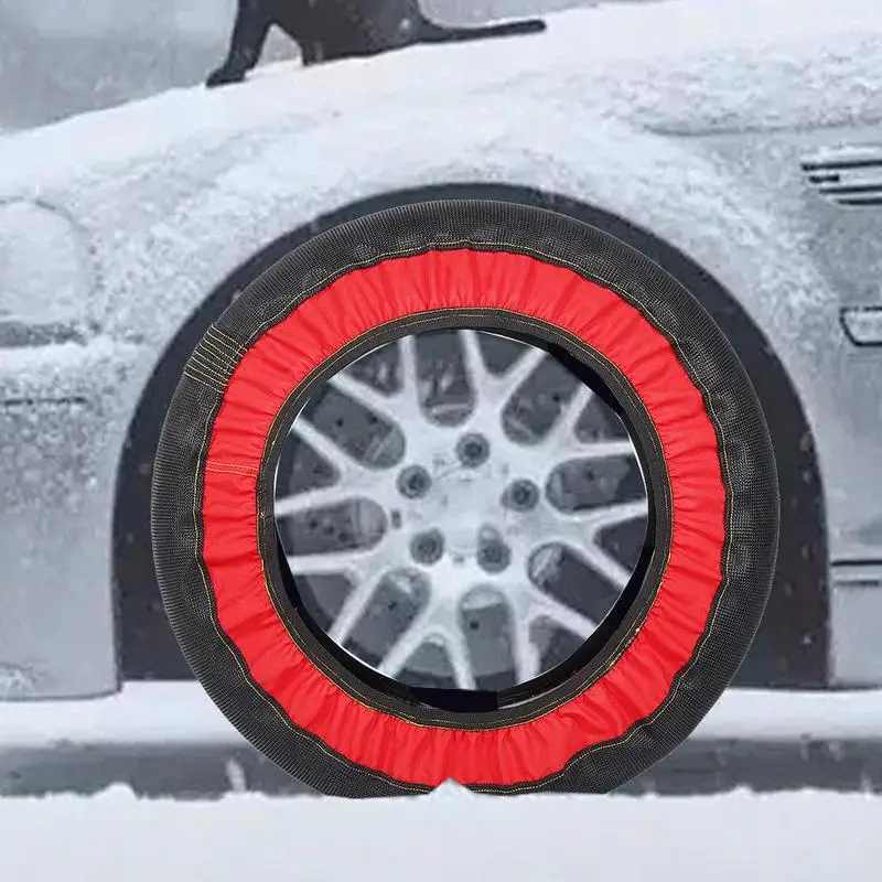 Snow Socks For Car 2X Traction Car Device Tire Chains Socks Grip Alternative For Tire Snow Chain SUVs Snow Socks For Auto Suvs