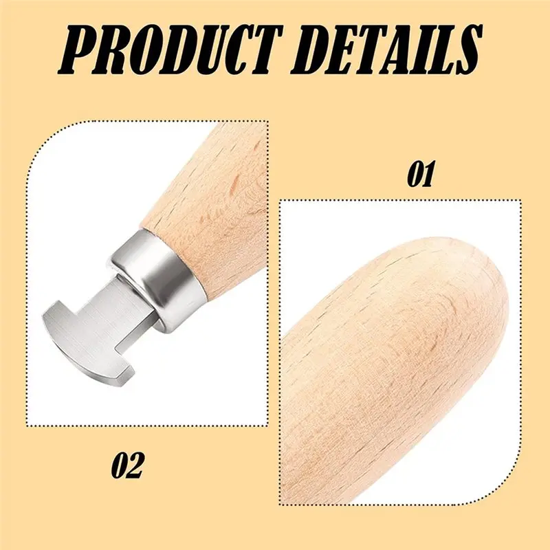【EFFICIENT 】Stone Setting Tools Burnishing Tool Knife Versatile Ergonomic Wood Handle Jewelry Accessory Makers