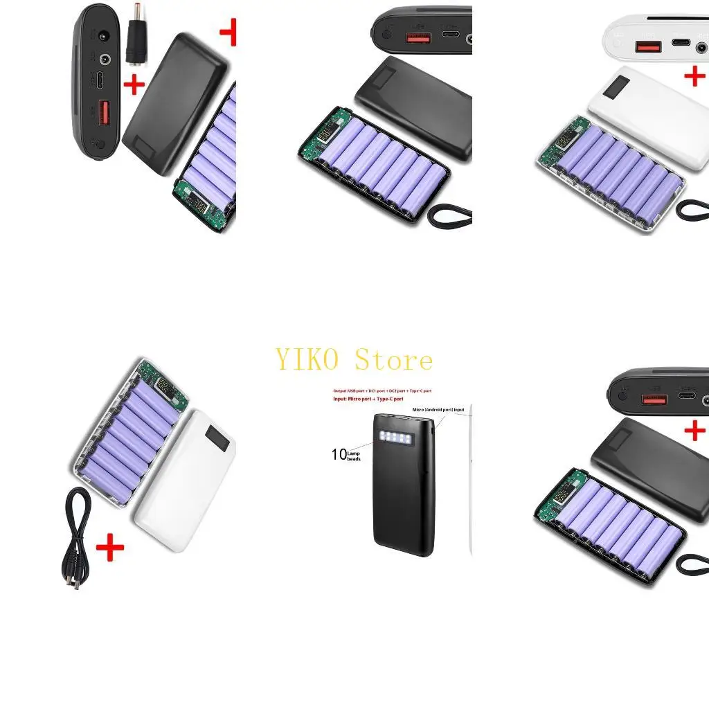 

K32C 7-слотовый чехол для батареи 18650 с регулируемым напряжением, 7 шт., держатель батареи 18650, корпус для электронных на