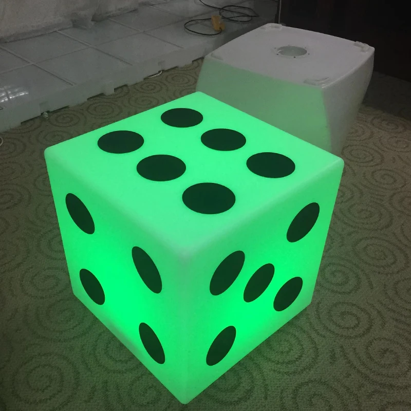 REAQ 40CM RGB LED Cube Stool With Wireless Remote Control Luminous Table For Home Commercial Indoor Outdoor Lighting Furniture