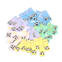 50Pcs New Cartoon Panda Embroidery Labels For Sewing Clothes Accessories Washable Care Garment Tags DIY Supplies Handicrafts