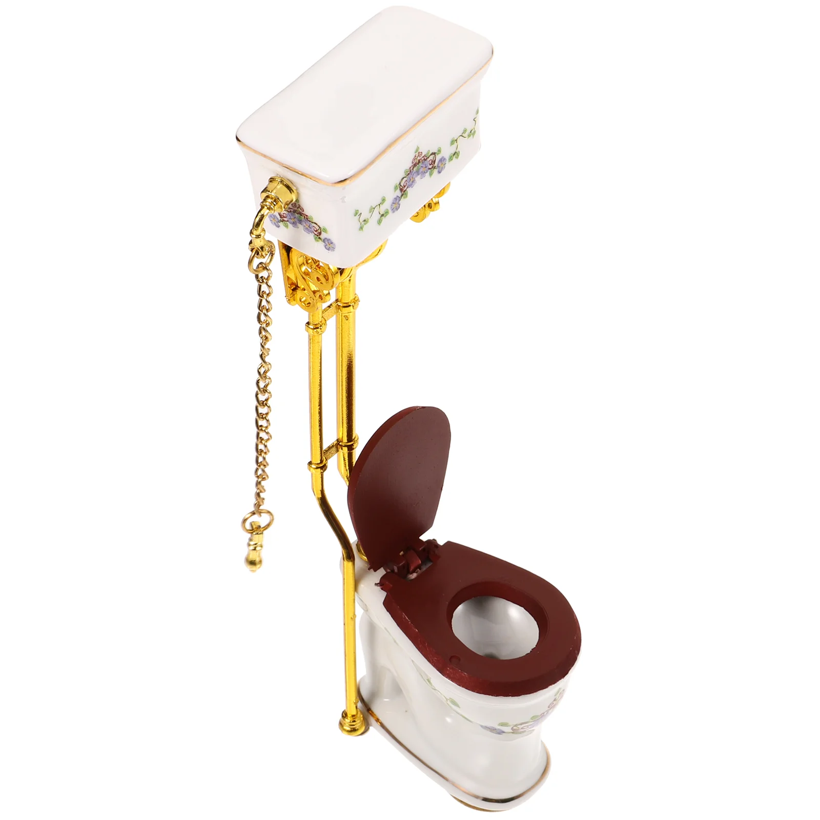 Miniature Toilet Model Baby Toy House Ceramic Toilets Small Furniture Ceramics Decors Accessories Bathroom