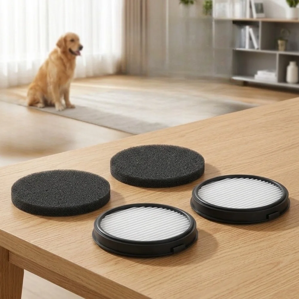 2/4pc Washable=Filter Kit For ILIFE S90=Pro Cordless Vacuum Cleaner, High-Efficiency Foam Replacement Parts= For=Pet Hair & Dust
