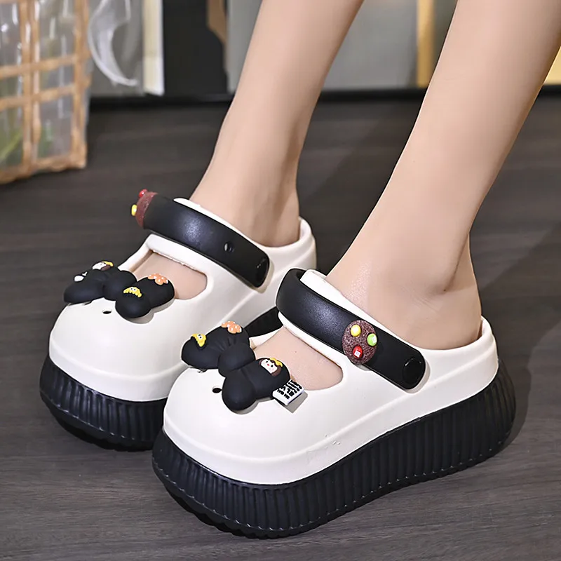 fashion Garden shoes Sandals Women 2024 Summer Waterproof Thick Sole Beach Slides Slippers Woman Soft Eva Slippers Flip-Flops