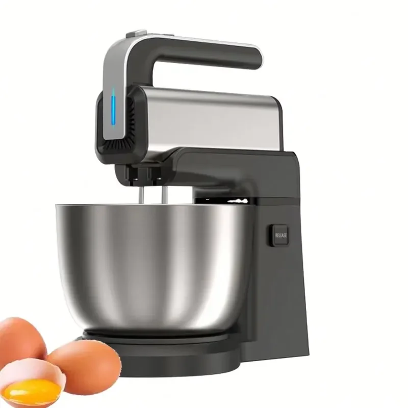 CX-6652 Electric Hand Mixer 3.5L Stainless Steel Bowl 5 Speed Turbo Egg Beater Kitchen Food Blender for Baking Dough Cream