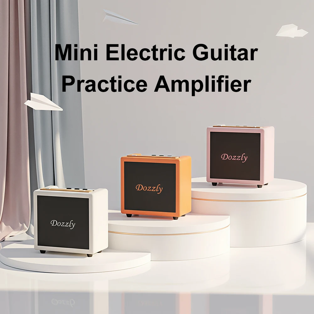 Dozzly Electric Guitar Amplifier with Clean/Overdrive/distortion USB-C Rechargeable Wireless Portable Amp for Indoor Practice