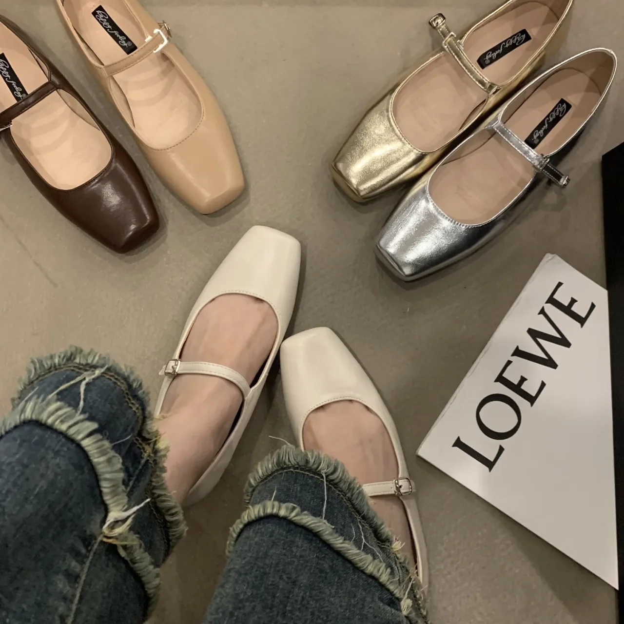 

2025 Spring Single Shoes Fashion Shallow Slip On Women Flat Shoes Ladies Casual Outdoor Ballerina Shoe