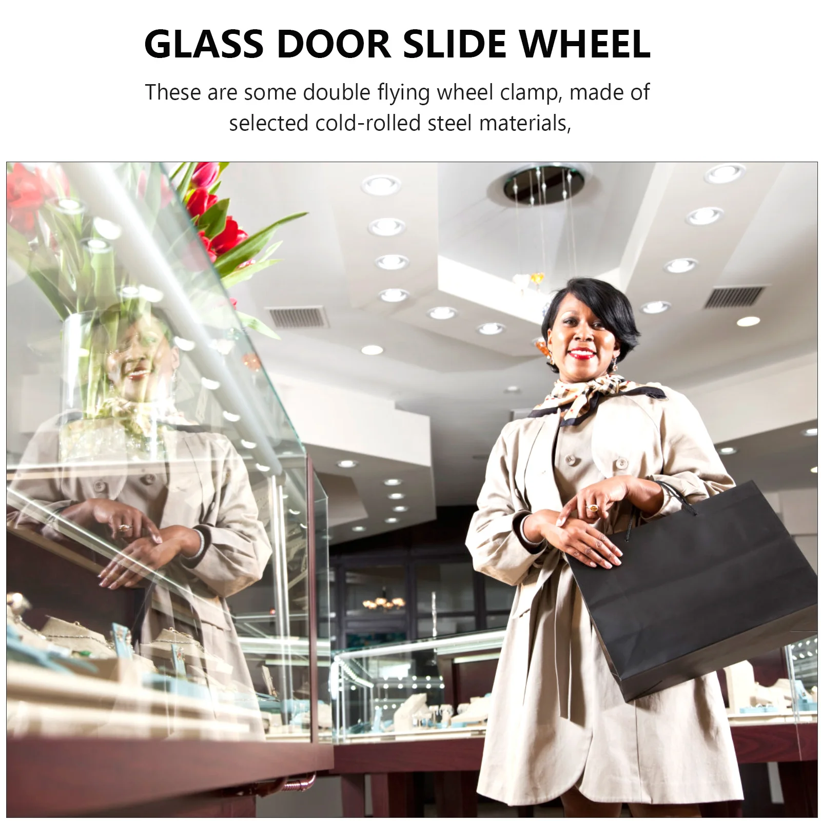 

20Pcs Sliding Pulley Clamp Double Wheels Glass Clamp Furniture Accessories Glass Doors Cabinets Bookcases Furniture Accessories