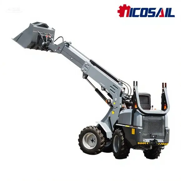 

Scalable telescopic lifting arm wheel loader customized product, compact mini telescopic arm loader for sale