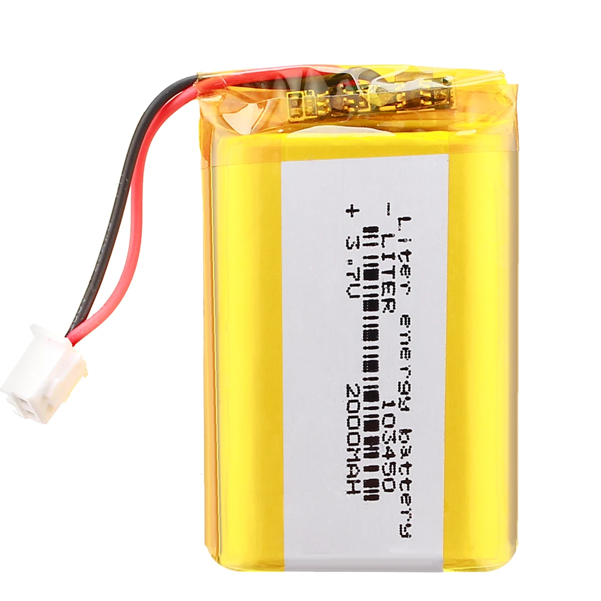 103450 3.7V 2000mAh Polymer Lithium Rechargeable Battery jst PH 2.5mm 2pin plug for Camera GPS navigator MP5 Bluetooth Headset